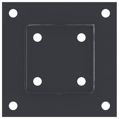 vidaXL Post Bases Square 4 pcs Anthracite 3.58x3.58" Powder-coated Steel