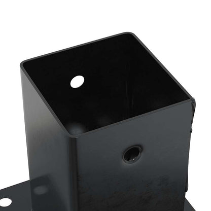 vidaXL Post Bases Square 4 pcs Anthracite 3.58x3.58" Powder-coated Steel
