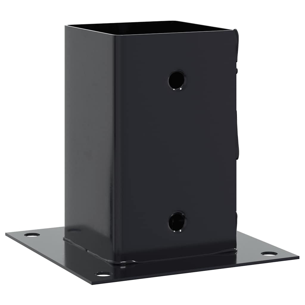 Post Bases Square 12 pcs Anthracite 3.58x3.58" Powder-coated Steel