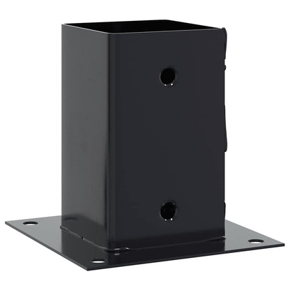 Post Bases Square 12 pcs Anthracite 3.58x3.58" Powder-coated Steel