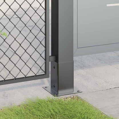 Post Bases Square 12 pcs Anthracite 3.58x3.58" Powder-coated Steel