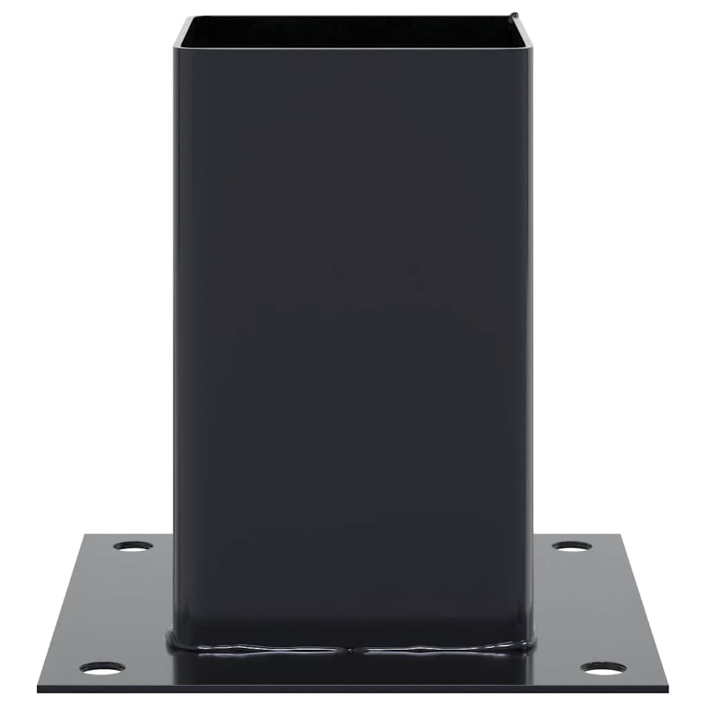 Post Bases Square 12 pcs Anthracite 3.58x3.58" Powder-coated Steel