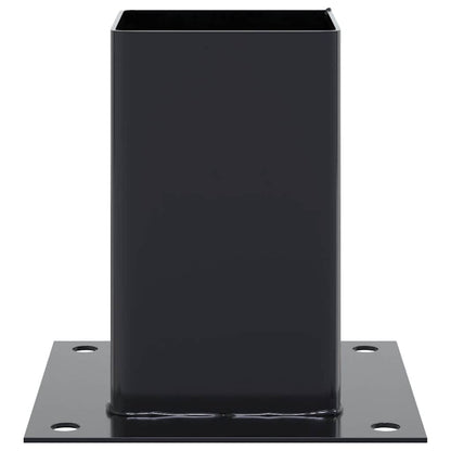 Post Bases Square 12 pcs Anthracite 3.58x3.58" Powder-coated Steel