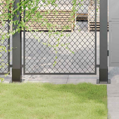 Post Bases Square 12 pcs Anthracite 3.58x3.58" Powder-coated Steel