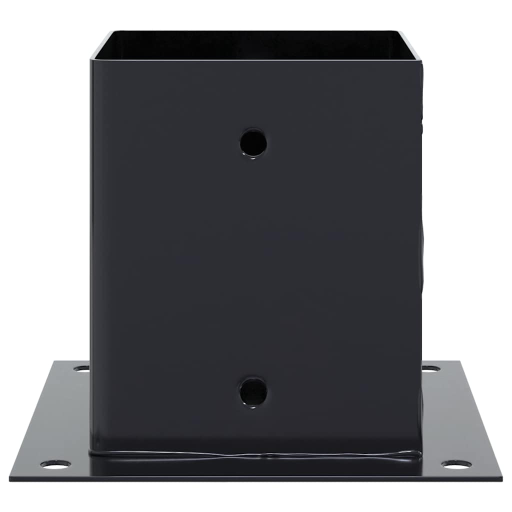 vidaXL Post Bases Square 4 pcs Anthracite 3.98x3.98" Powder-coated Steel