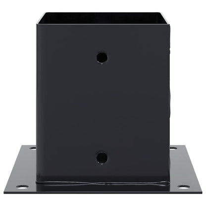 vidaXL Post Bases Square 4 pcs Anthracite 3.98x3.98" Powder-coated Steel