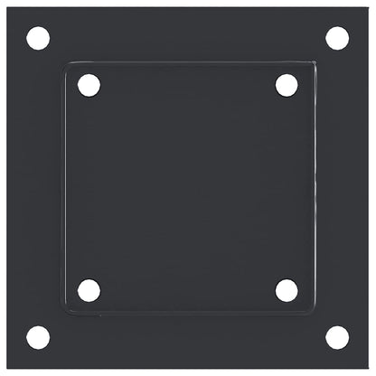 vidaXL Post Bases Square 4 pcs Anthracite 3.98x3.98" Powder-coated Steel