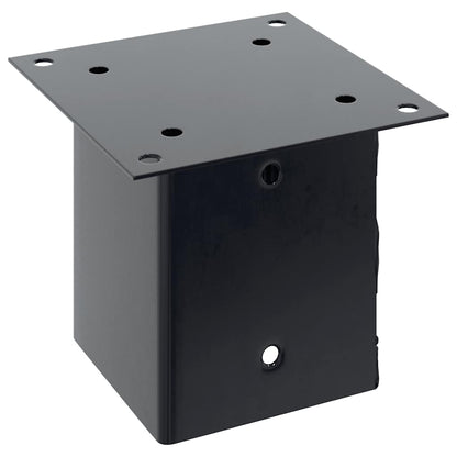 vidaXL Post Bases Square 12 pcs Anthracite 3.98x3.98" Powder-coated Steel