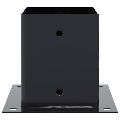 vidaXL Post Bases Square 12 pcs Anthracite 3.98x3.98" Powder-coated Steel