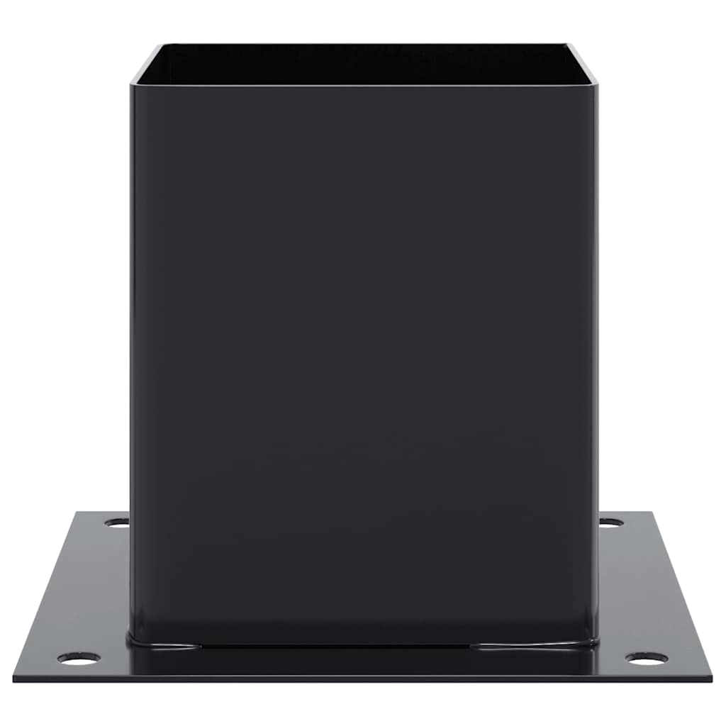 vidaXL Post Bases Square 12 pcs Anthracite 3.98x3.98" Powder-coated Steel