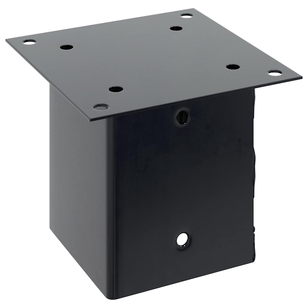vidaXL Post Bases Square 12 pcs Anthracite 4.76x4.76" Powder-coated Steel
