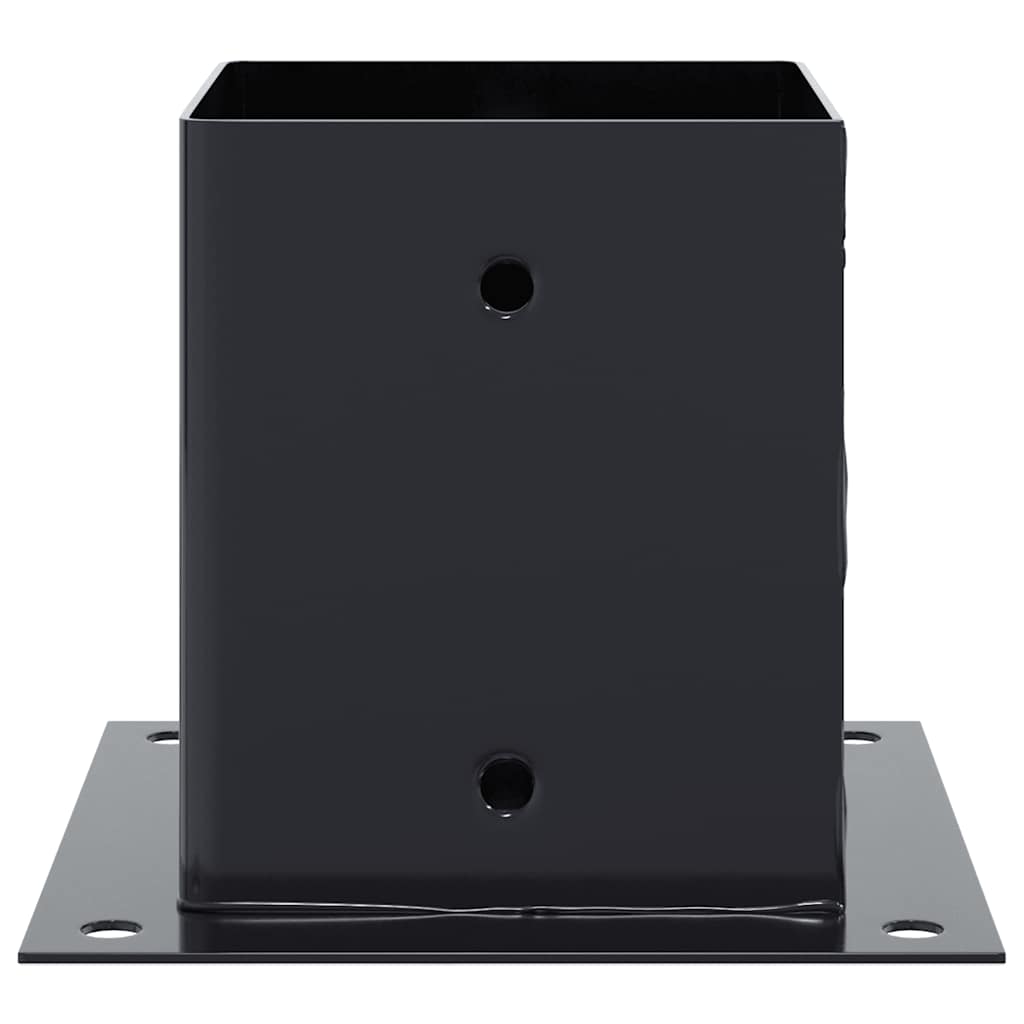 vidaXL Post Bases Square 12 pcs Anthracite 4.76x4.76" Powder-coated Steel