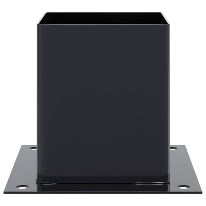 vidaXL Post Bases Square 12 pcs Anthracite 4.76x4.76" Powder-coated Steel
