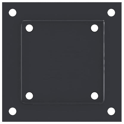 vidaXL Post Bases Square 12 pcs Anthracite 4.76x4.76" Powder-coated Steel