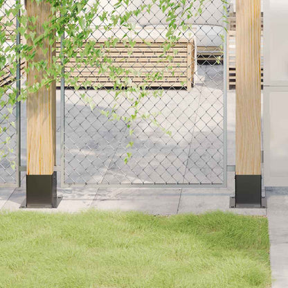 vidaXL Post Bases Square 12 pcs Anthracite 4.76x4.76" Powder-coated Steel