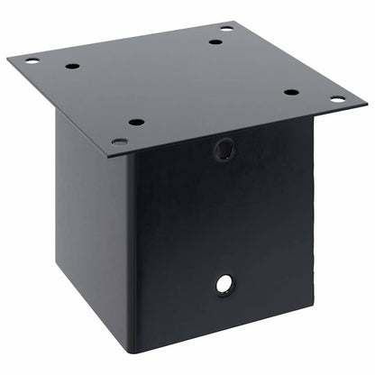Post Bases Square 4 pcs Anthracite 5.55x5.55" Powder-coated Steel