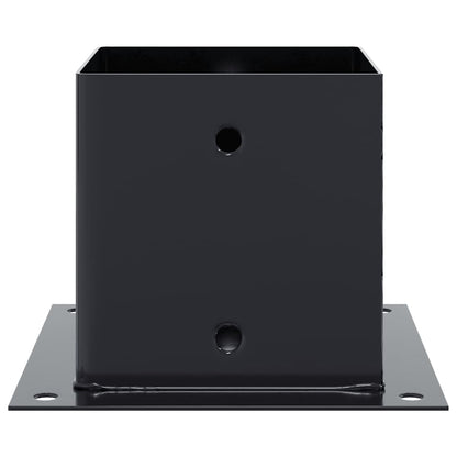 Post Bases Square 4 pcs Anthracite 5.55x5.55" Powder-coated Steel