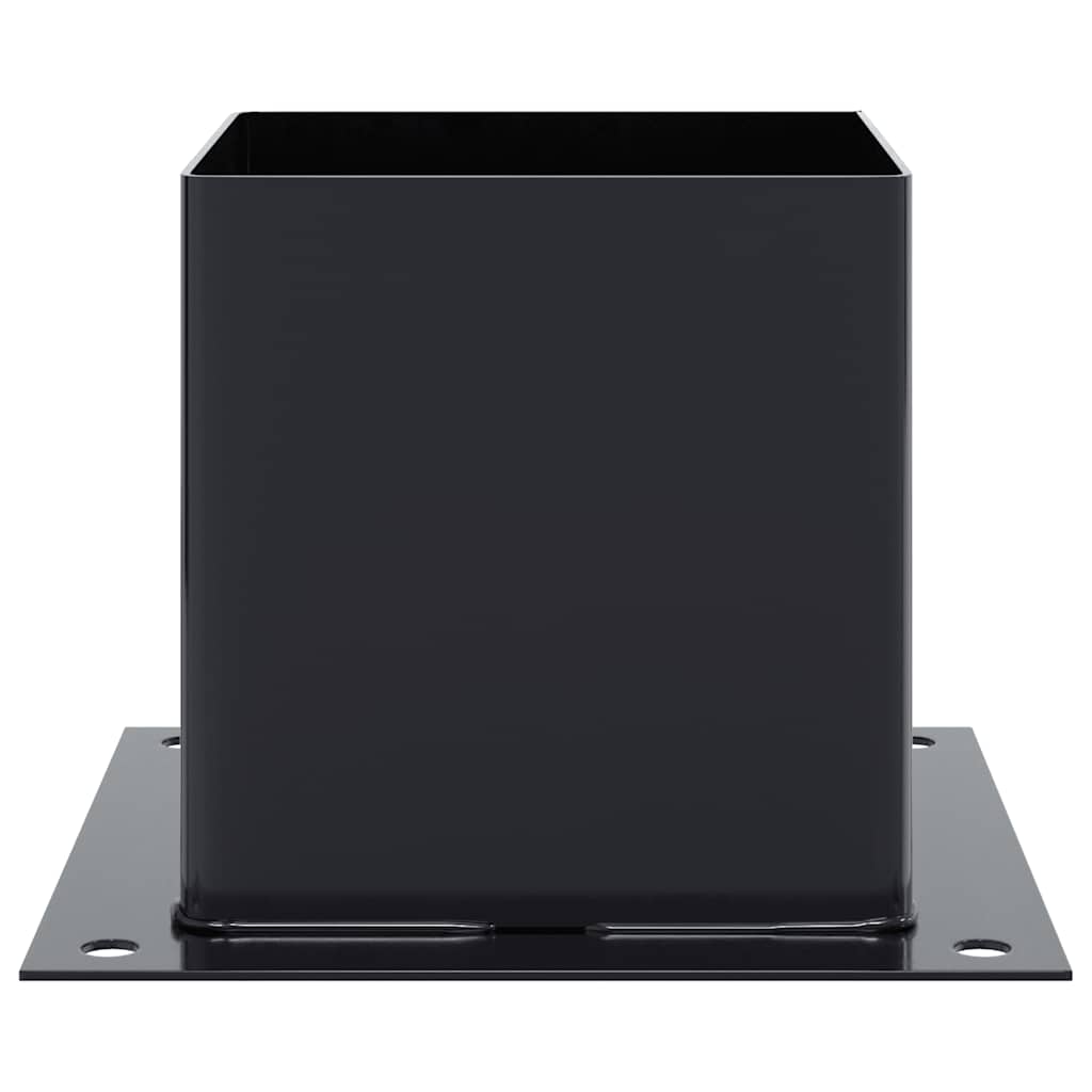 Post Bases Square 4 pcs Anthracite 5.55x5.55" Powder-coated Steel