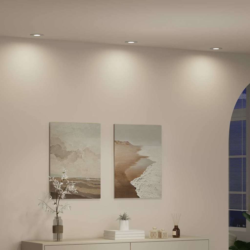 Spotlight 12 pcs White 9 x 9 x 2 cm Aluminium