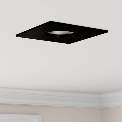 Spotlight 6 pcs Black 9 x 9 x 2 cm Aluminium