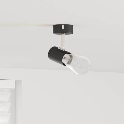 Ceiling Spotlight with Spotlights Black 6.5 x 6 x 11.5 cm Metal