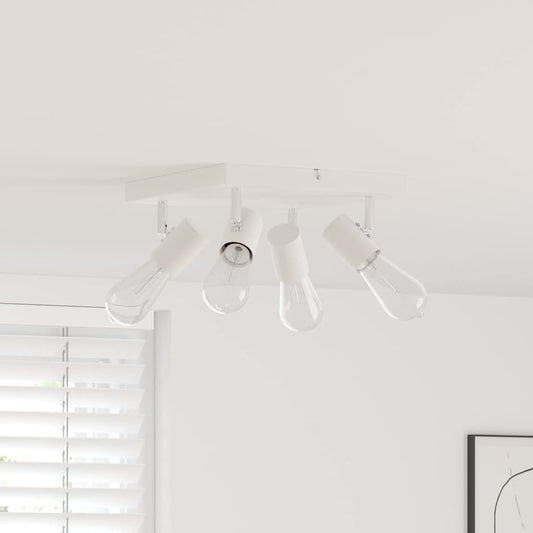 Ceiling Spotlight with Spotlights White 26 x 26 x 11.5 cm Metal