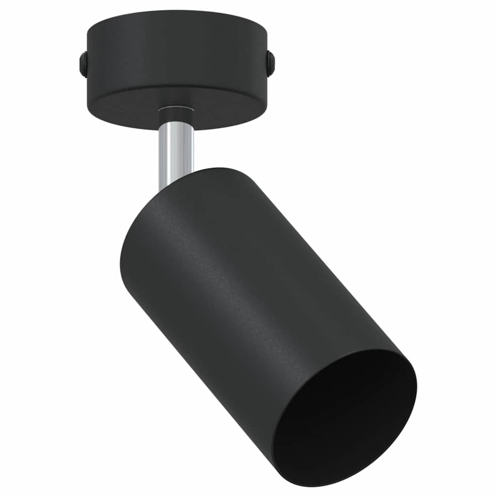 Ceiling Spotlight with Spotlights Black 6 x 6 x 16 cm Metal