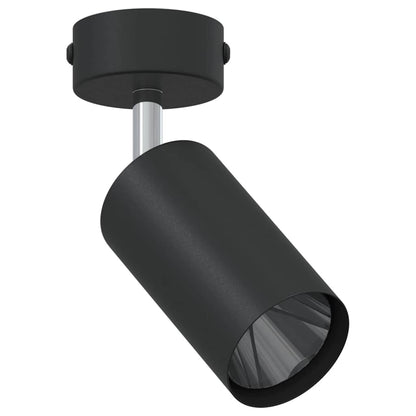 Ceiling Spotlight with Spotlights Black 6 x 6 x 16 cm Metal