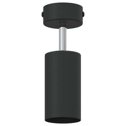 Ceiling Spotlight with Spotlights Black 6 x 6 x 16 cm Metal