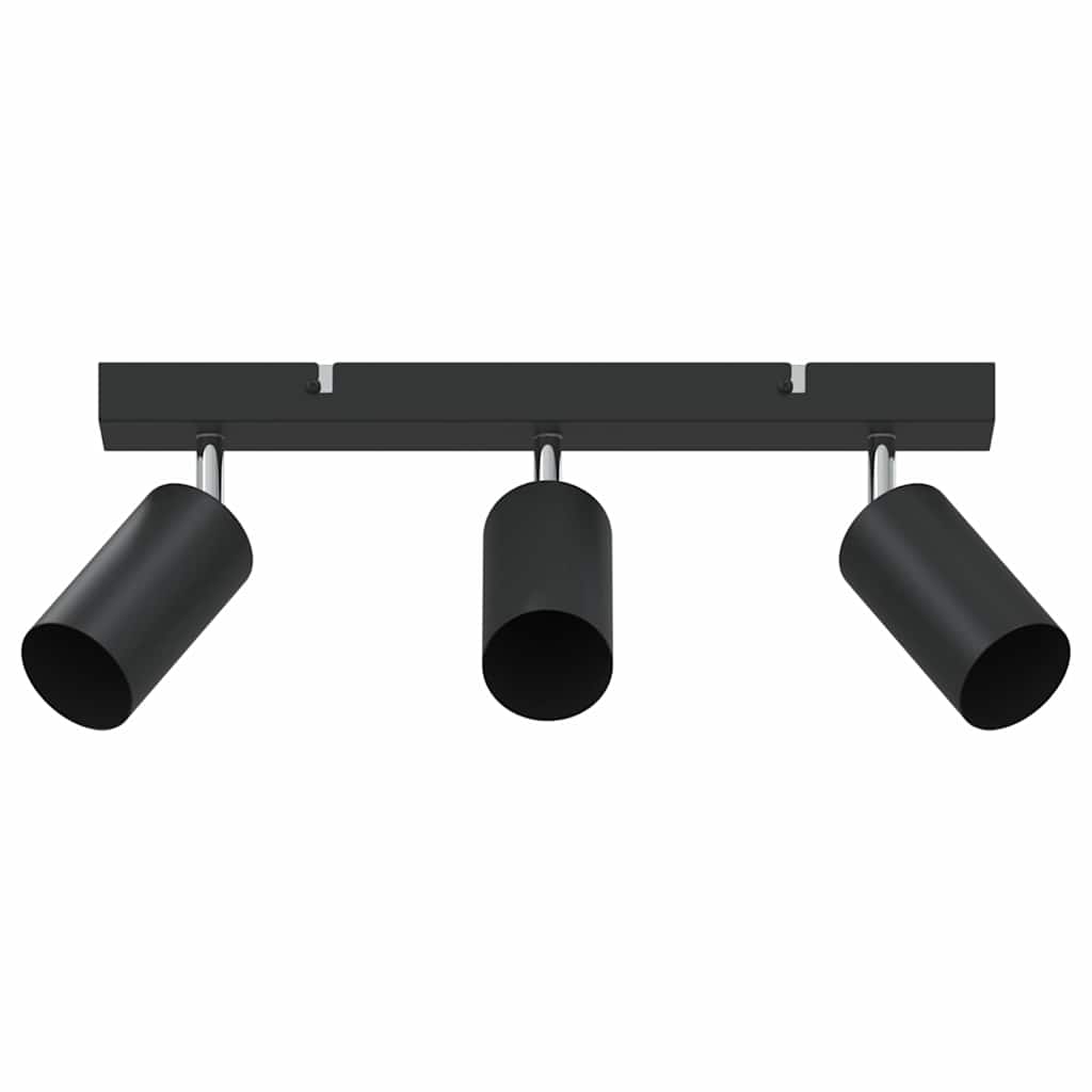 Ceiling Spotlight with Spotlights Black 38 x 6 x 16 cm Metal
