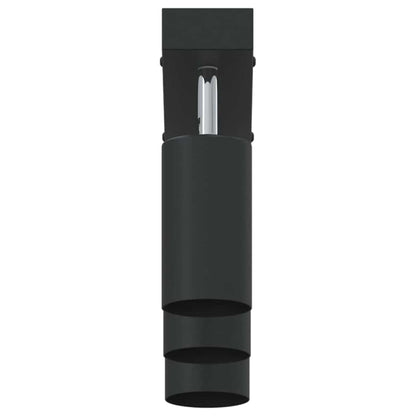 Ceiling Spotlight with Spotlights Black 38 x 6 x 16 cm Metal