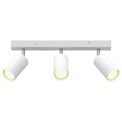 Ceiling Spotlight with Spotlights White 38 x 6 x 16 cm Metal