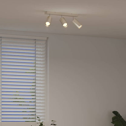 Ceiling Spotlight with Spotlights Nickel 38 x 6 x 16 cm Metal