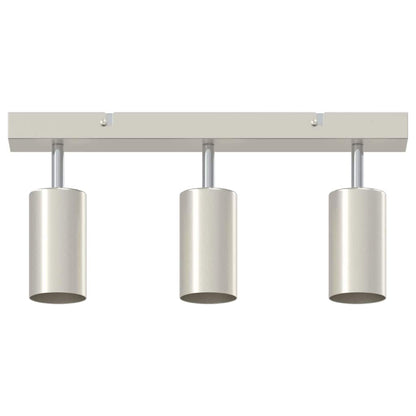 Ceiling Spotlight with Spotlights Nickel 38 x 6 x 16 cm Metal
