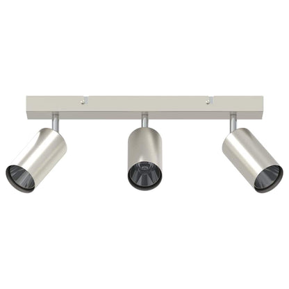 Ceiling Spotlight with Spotlights Nickel 38 x 6 x 16 cm Metal