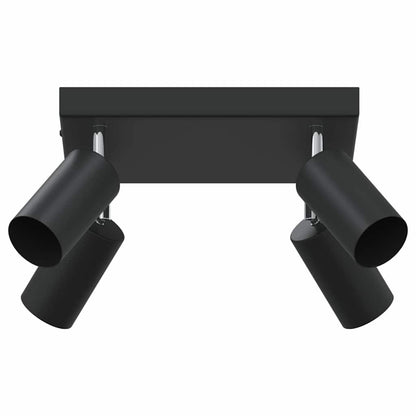 Ceiling Spotlight with Spotlights Black 26 x 26 x 16 cm Metal