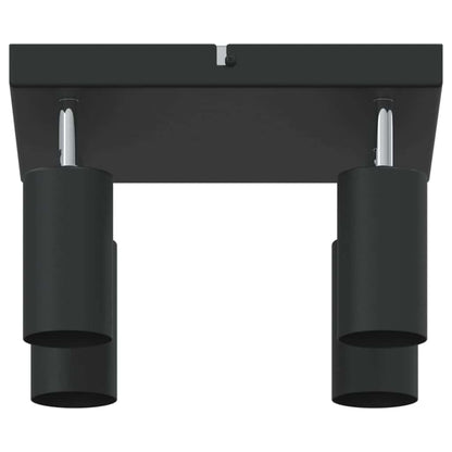 Ceiling Spotlight with Spotlights Black 26 x 26 x 16 cm Metal