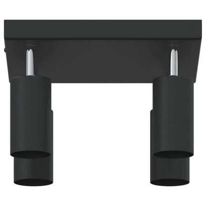 Ceiling Spotlight with Spotlights Black 26 x 26 x 16 cm Metal