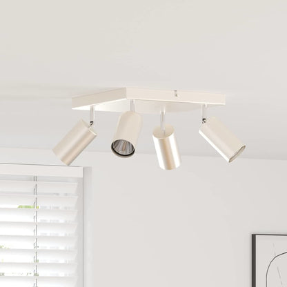 Ceiling Spotlight with Spotlights Nickel 26 x 26 x 16 cm Metal