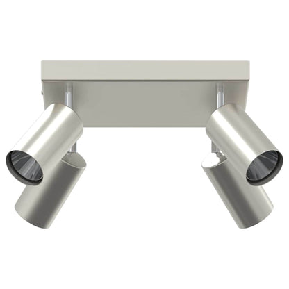 Ceiling Spotlight with Spotlights Nickel 26 x 26 x 16 cm Metal