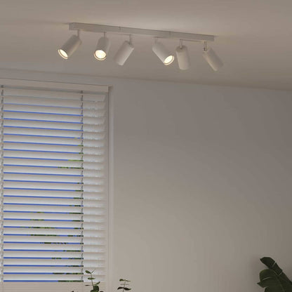 Ceiling Spotlight with Spotlights White 73 x 6 x 16 cm Metal