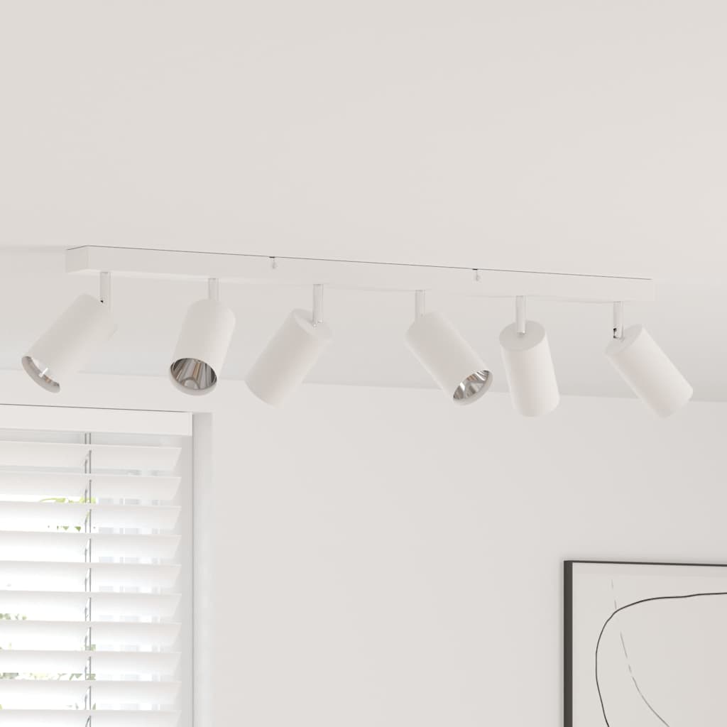 Ceiling Spotlight with Spotlights White 73 x 6 x 16 cm Metal