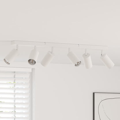 Ceiling Spotlight with Spotlights White 73 x 6 x 16 cm Metal