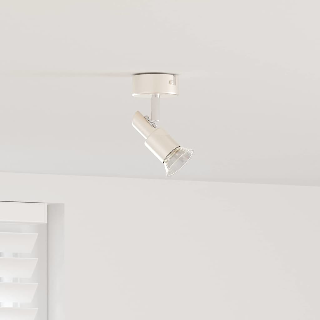 Ceiling Spotlight with Spotlights Nickel 8 x 8 x 10.5 cm Steel