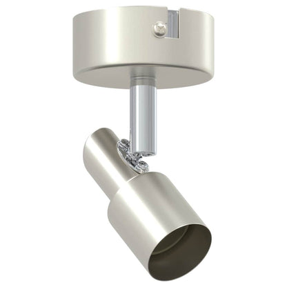 Ceiling Spotlight with Spotlights Nickel 8 x 8 x 10.5 cm Steel