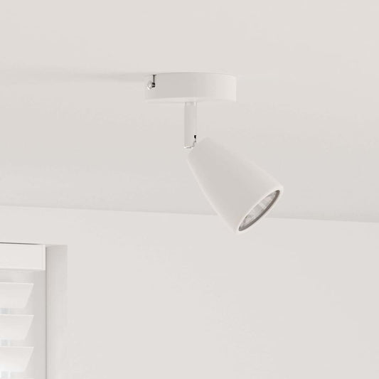 Ceiling Spotlight with Spotlights White 8 x 8 x 14 cm Metal