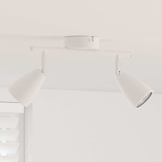 Ceiling Spotlight with Spotlights White 25.5 x 8 x 16 cm Metal