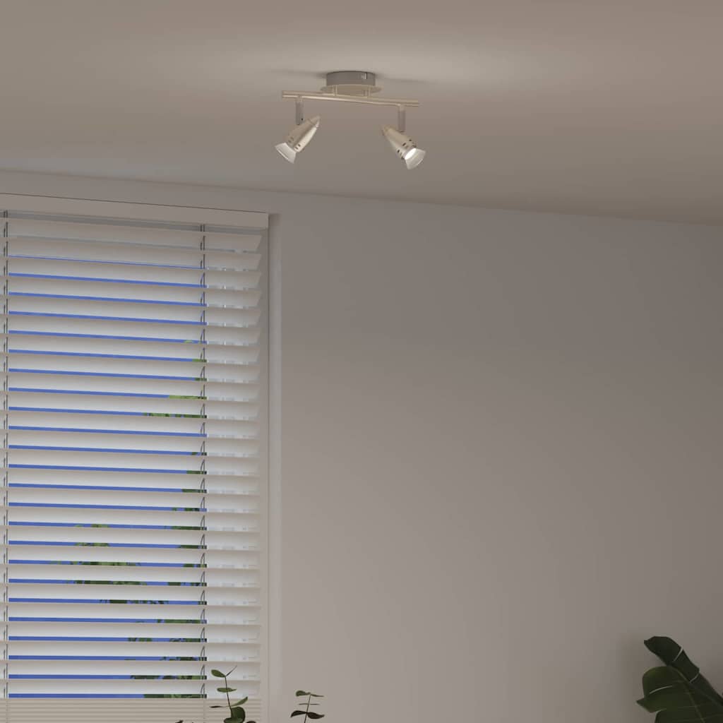 Ceiling Spotlight with Spotlights Nickel 27 x 10 x 12 cm Metal
