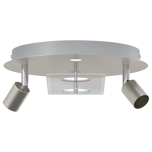Ceiling Spotlight Nickel 29 x 29 x 11 cm Steel and Glass