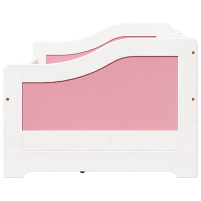 Day Bed with 3 Drawers without Mattress IRUN White&Pink 90x200 cm